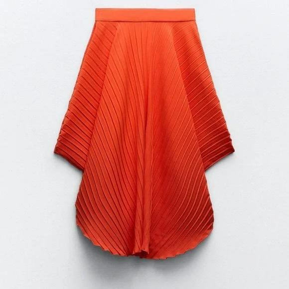 ZARA PLEATED ASYMMETRICAL SKIRT - Picture 2 of 3